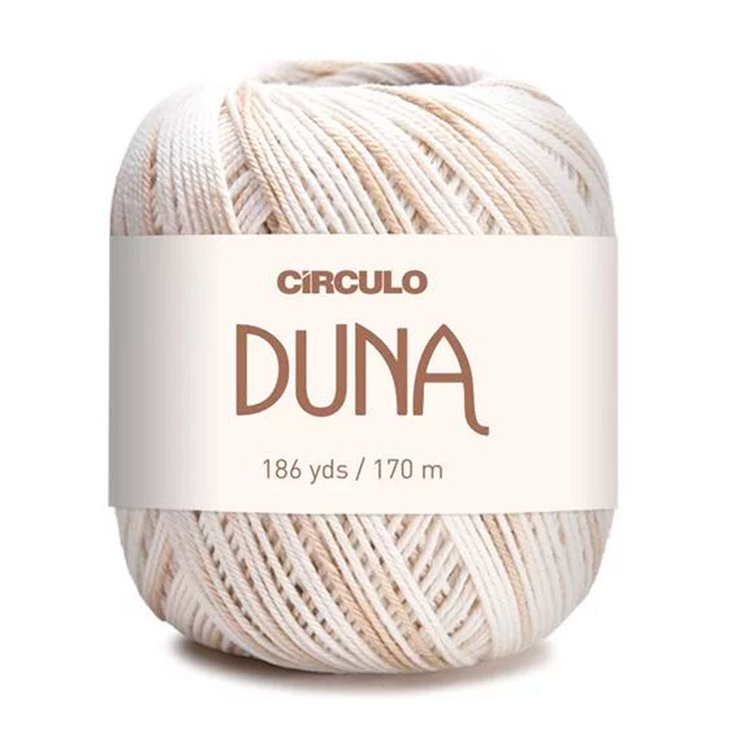 Círculo Duna, 100% Mercerized Cotton, 100g, 590 Tex, 170 Meters, Plain Colors & Multicolors,     6-Pack