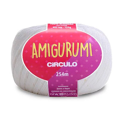 Círculo Amigurumi, 100% Mercerized Cotton, 125g, 492 Tex, 254 Meters, 1 Roll, 6-Pack