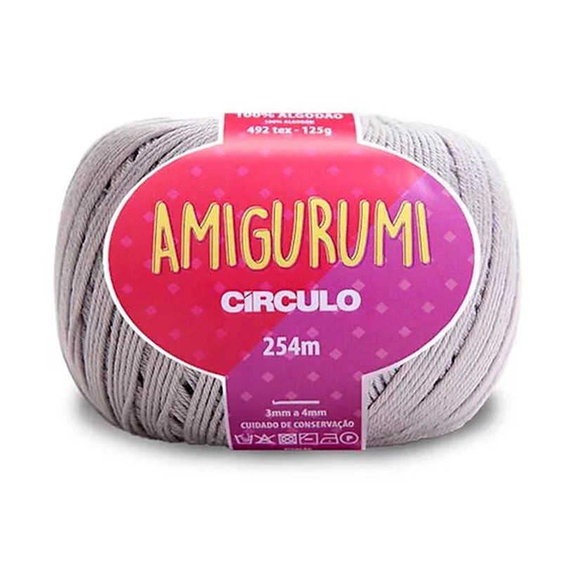 Círculo Amigurumi, 100% Mercerized Cotton, 125g, 492 Tex, 254 Meters, 1 Roll, 6-Pack