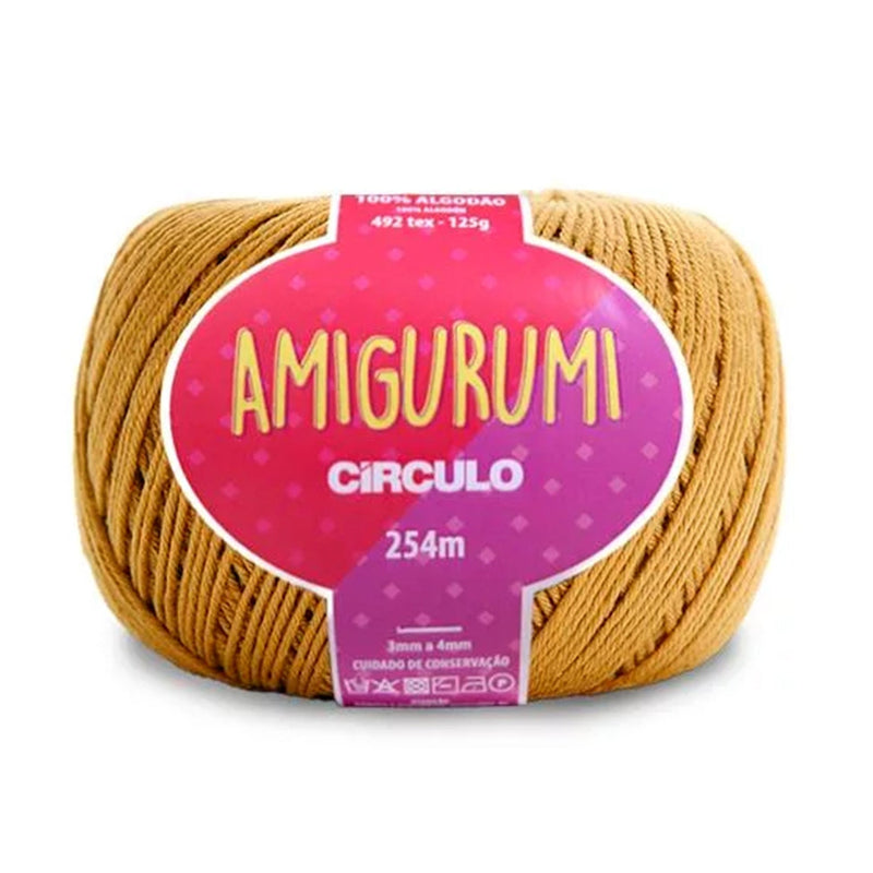 Círculo Amigurumi, 100% Mercerized Cotton, 125g, 492 Tex, 254 Meters, 1 Roll, 6-Pack