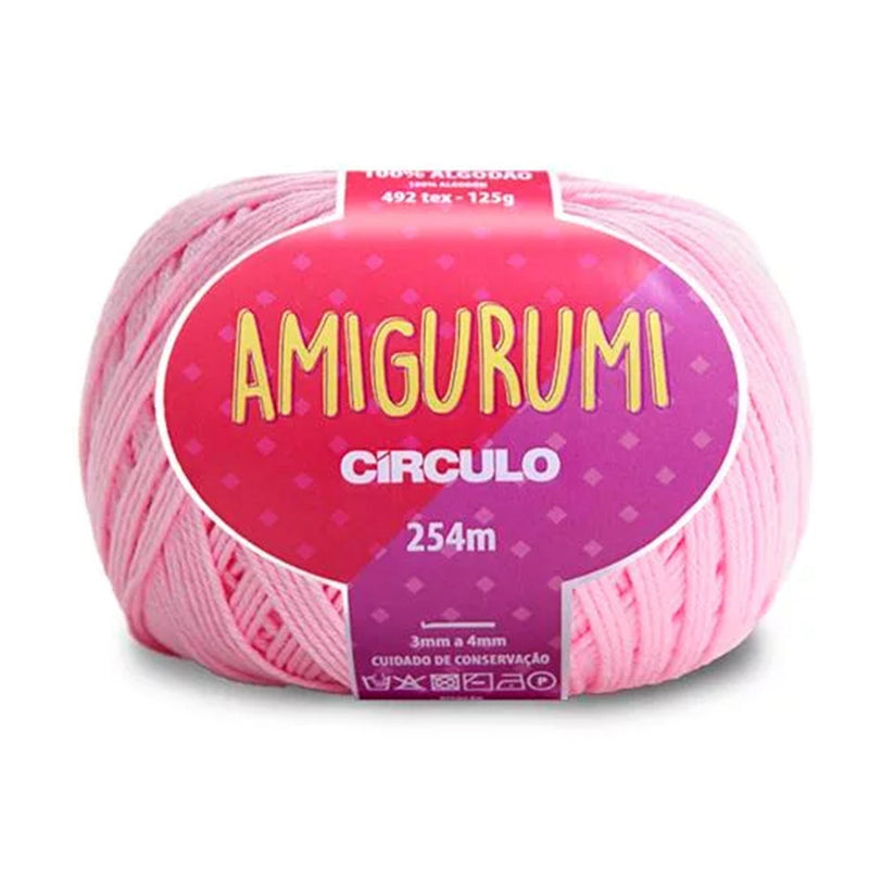 Círculo Amigurumi, 100% Mercerized Cotton, 125g, 492 Tex, 254 Meters, 1 Roll, 6-Pack