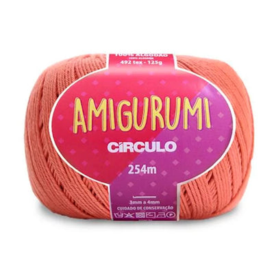 Círculo Amigurumi, 100% Mercerized Cotton, 125g, 492 Tex, 254 Meters, 1 Roll, 6-Pack