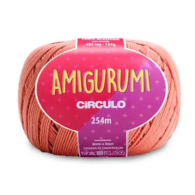 Círculo Amigurumi, 100% Mercerized Cotton, 125g, 492 Tex, 254 Meters, 1 Roll, 6-Pack