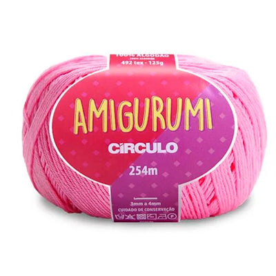 Círculo Amigurumi, 100% Mercerized Cotton, 125g, 492 Tex, 254 Meters, 1 Roll, 6-Pack