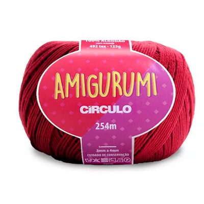 Círculo Amigurumi, 100% Mercerized Cotton, 125g, 492 Tex, 254 Meters, 1 Roll, 6-Pack