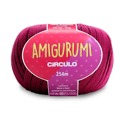 Círculo Amigurumi, 100% Mercerized Cotton, 125g, 492 Tex, 254 Meters, 1 Roll, 6-Pack