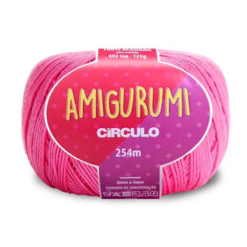 Círculo Amigurumi, 100% Mercerized Cotton, 125g, 492 Tex, 254 Meters, 1 Roll, 6-Pack