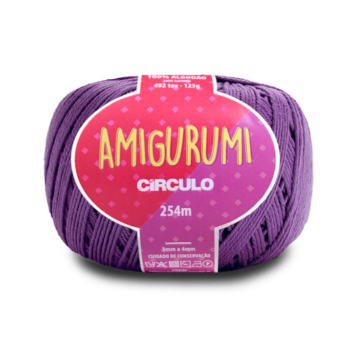 Círculo Amigurumi, 100% Mercerized Cotton, 125g, 492 Tex, 254 Meters, 1 Roll, 6-Pack