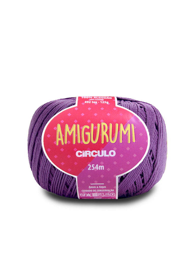 Círculo Amigurumi, 100% Mercerized Cotton, 125g, 492 Tex, 254 Meters, 1 Roll, 6-Pack