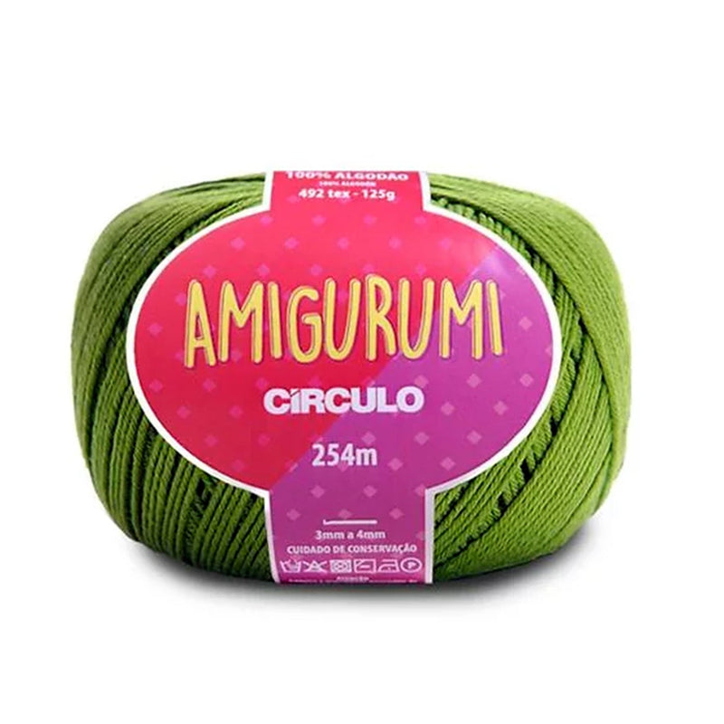 Círculo Amigurumi, 100% Mercerized Cotton, 125g, 492 Tex, 254 Meters, 1 Roll, 6-Pack