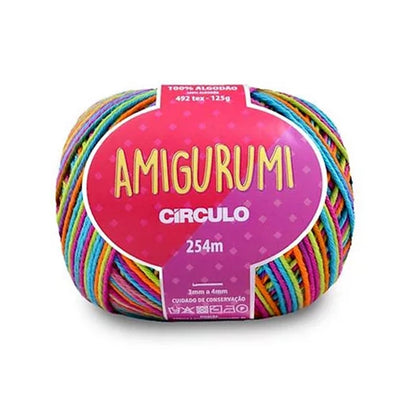 Círculo Amigurumi, 100% Mercerized Cotton, 125g, 492 Tex, 254 Meters, 1 Roll, 6-Pack