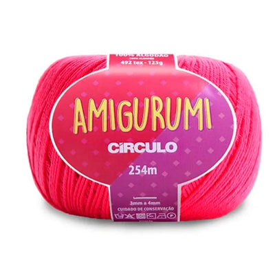 Círculo Amigurumi, 100% Mercerized Cotton, 125g, 492 Tex, 254 Meters, 1 Roll, 6-Pack