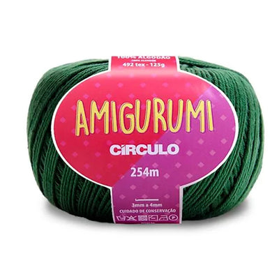 Círculo Amigurumi, 100% Mercerized Cotton, 125g, 492 Tex, 254 Meters, 1 Roll, 6-Pack