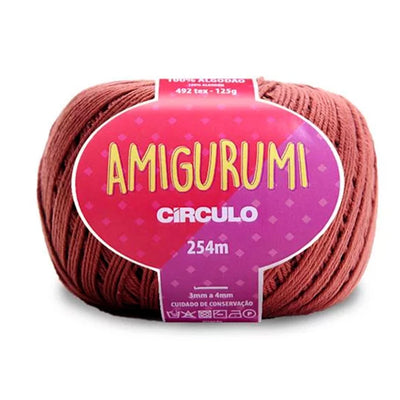 Círculo Amigurumi, 100% Mercerized Cotton, 125g, 492 Tex, 254 Meters, 1 Roll, 6-Pack