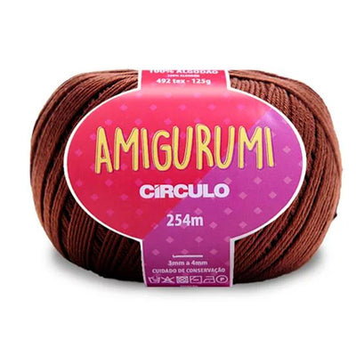 Círculo Amigurumi, 100% Mercerized Cotton, 125g, 492 Tex, 254 Meters, 1 Roll, 6-Pack