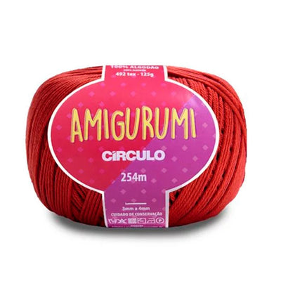 Círculo Amigurumi, 100% Mercerized Cotton, 125g, 492 Tex, 254 Meters, 1 Roll, 6-Pack