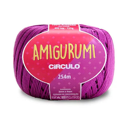 Círculo Amigurumi, 100% Mercerized Cotton, 125g, 492 Tex, 254 Meters, 1 Roll, 6-Pack