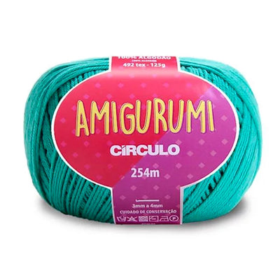 Círculo Amigurumi, 100% Mercerized Cotton, 125g, 492 Tex, 254 Meters, 1 Roll, 6-Pack