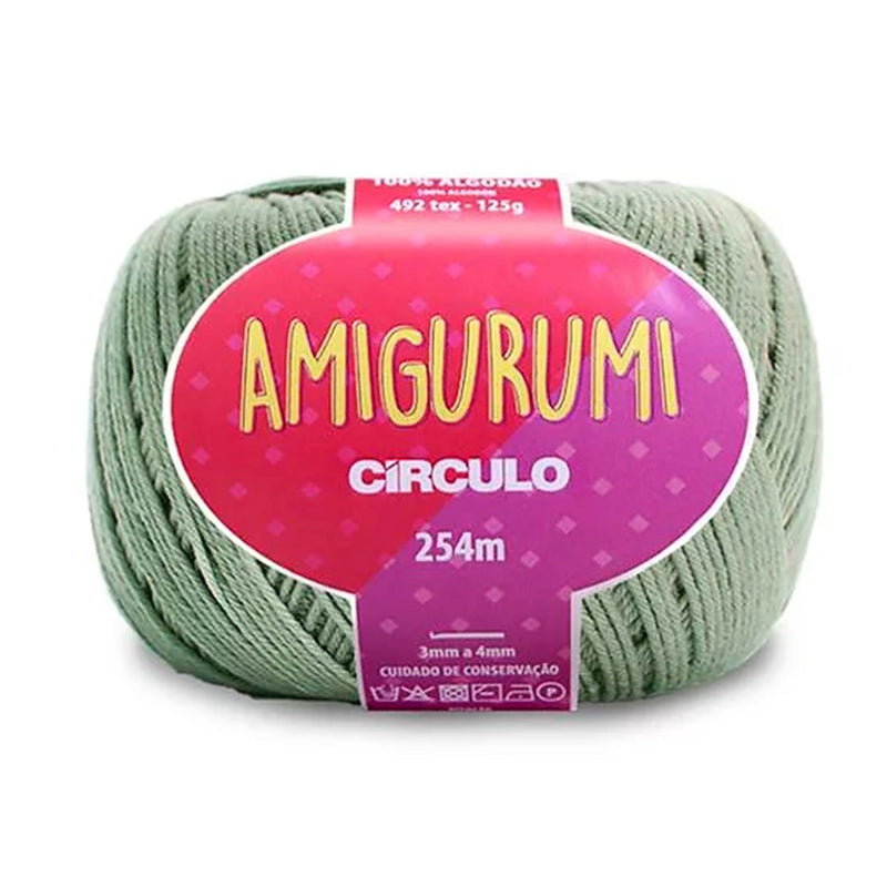 Círculo Amigurumi, 100% Mercerized Cotton, 125g, 492 Tex, 254 Meters, 1 Roll, 6-Pack