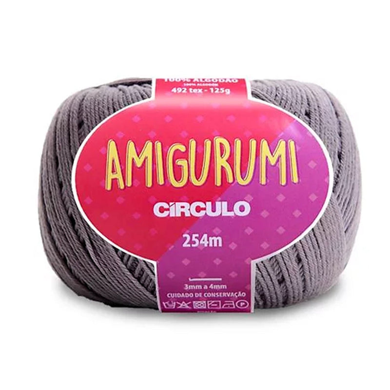 Círculo Amigurumi, 100% Mercerized Cotton, 125g, 492 Tex, 254 Meters, 1 Roll, 6-Pack