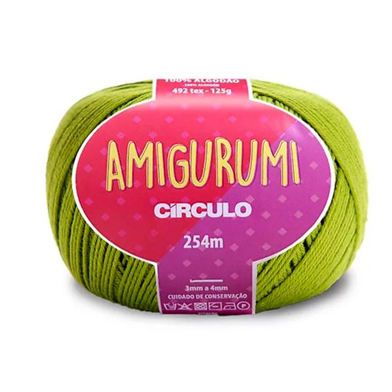 Círculo Amigurumi, 100% Mercerized Cotton, 125g, 492 Tex, 254 Meters, 1 Roll, 6-Pack