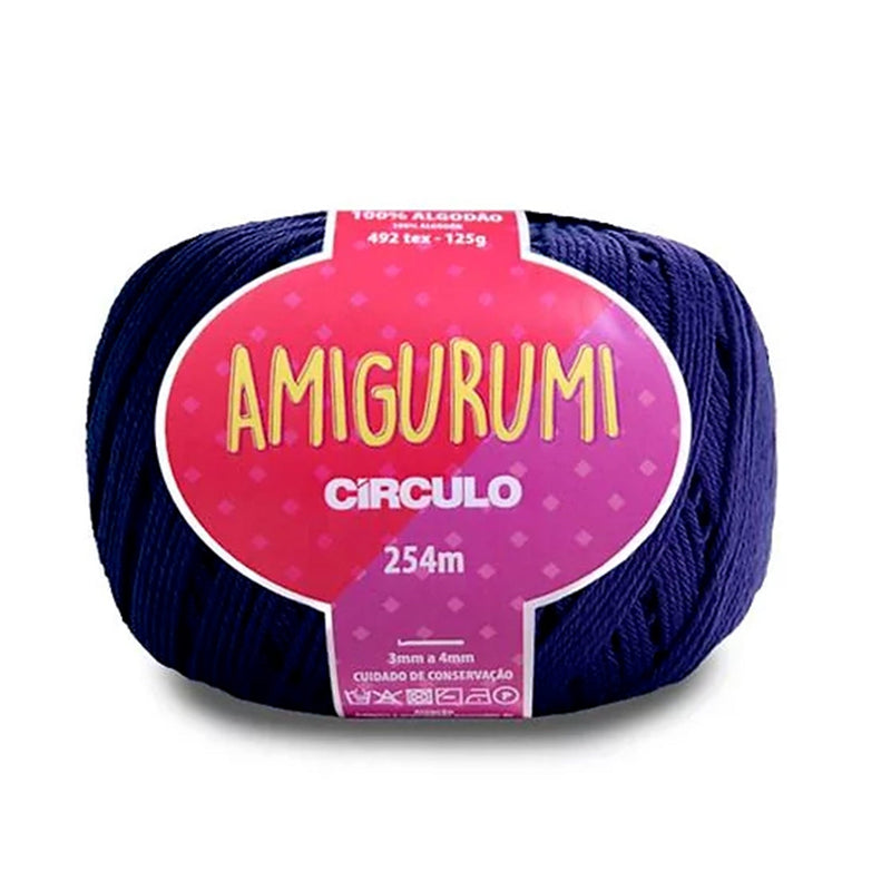 Círculo Amigurumi, 100% Mercerized Cotton, 125g, 492 Tex, 254 Meters, 1 Roll, 6-Pack