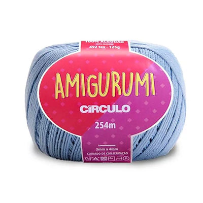 Círculo Amigurumi, 100% Mercerized Cotton, 125g, 492 Tex, 254 Meters, 1 Roll, 6-Pack