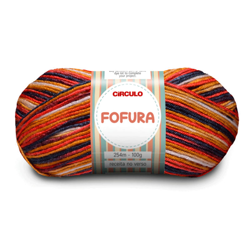 Círculo Fofura, 100% Acrylics Yarn, 100g, 394 Tex, 254 Meters, 1 Roll