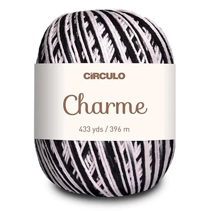 Círculo Charme, 100% Mercerized Cotton, 150g, 378 Tex, 396 Meters, 1 Roll,    6-Pack