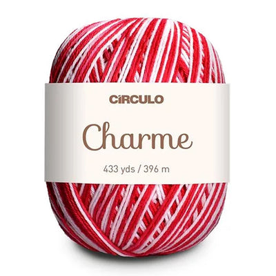 Círculo Charme, 100% Mercerized Cotton, 150g, 378 Tex, 396 Meters, 1 Roll,    6-Pack