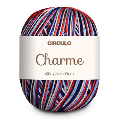 Círculo Charme, 100% Mercerized Cotton, 150g, 378 Tex, 396 Meters, 1 Roll,    6-Pack