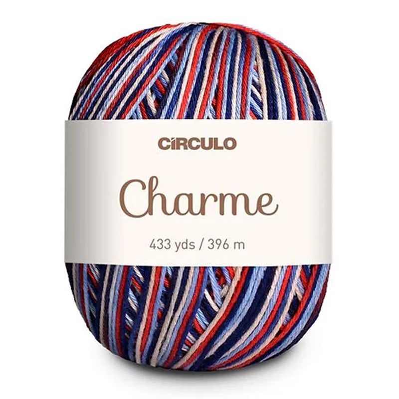 Círculo Charme, 100% Mercerized Cotton, 150g, 378 Tex, 396 Meters, 1 Roll,    6-Pack