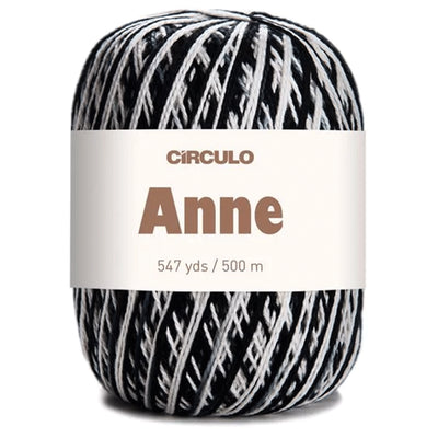 Círculo Anne, 100% Mercerized Cotton Yarn, 295 Tex , 500 Meters, 6-Pack