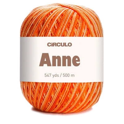 Círculo Anne, 100% Mercerized Cotton Yarn, 295 Tex , 500 Meters, 6-Pack