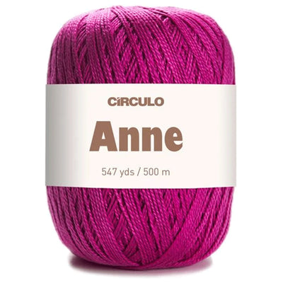 Círculo Anne, 100% Mercerized Cotton Yarn, 295 Tex , 500 Meters, 6-Pack