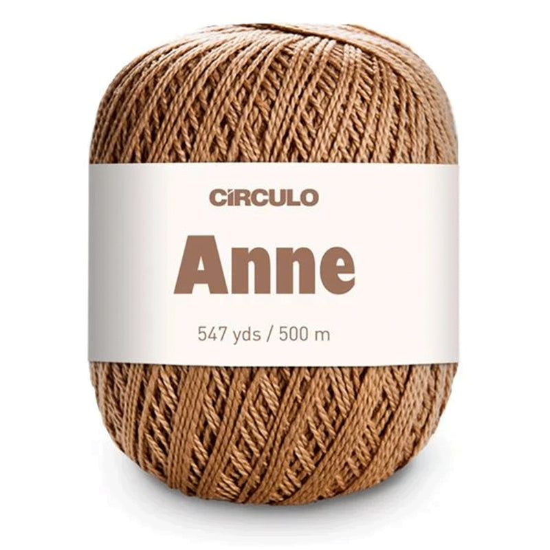 Círculo Anne, 100% Mercerized Cotton Yarn, 295 Tex , 500 Meters, 6-Pack