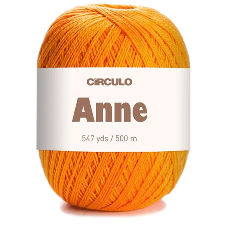 Círculo Anne, 100% Mercerized Cotton Yarn, 295 Tex , 500 Meters, 6-Pack