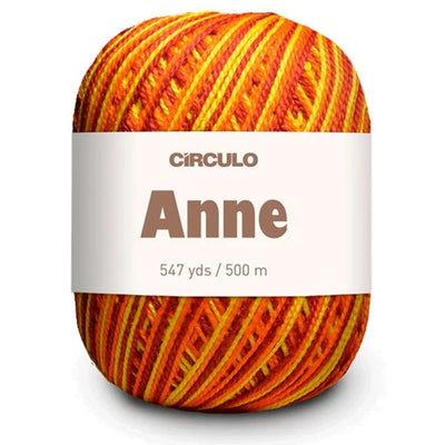 Círculo Anne, 100% Mercerized Cotton Yarn, 295 Tex , 500 Meters, 6-Pack