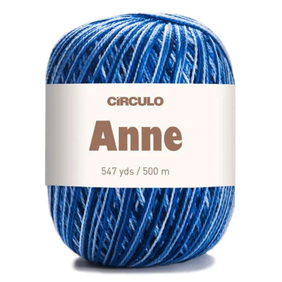 Círculo Anne, 100% Mercerized Cotton Yarn, 295 Tex , 500 Meters, 6-Pack