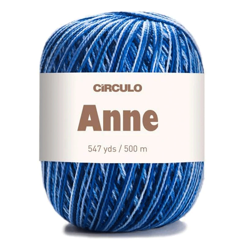 Círculo Anne, 100% Mercerized Cotton Yarn, 295 Tex , 500 Meters, 6-Pack