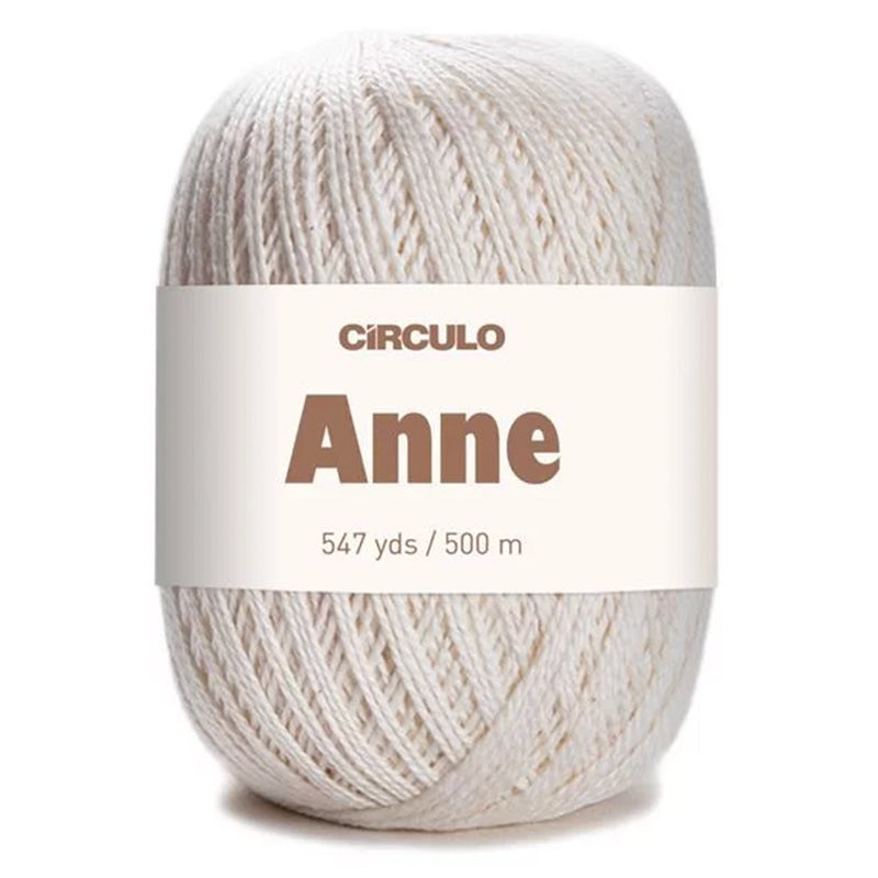 Círculo Anne, 100% Mercerized Cotton Yarn, 295 Tex , 500 Meters, 6-Pack