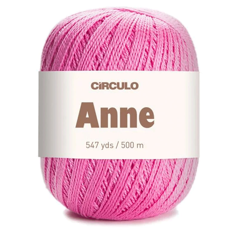 Círculo Anne, 100% Mercerized Cotton Yarn, 295 Tex , 500 Meters, 6-Pack