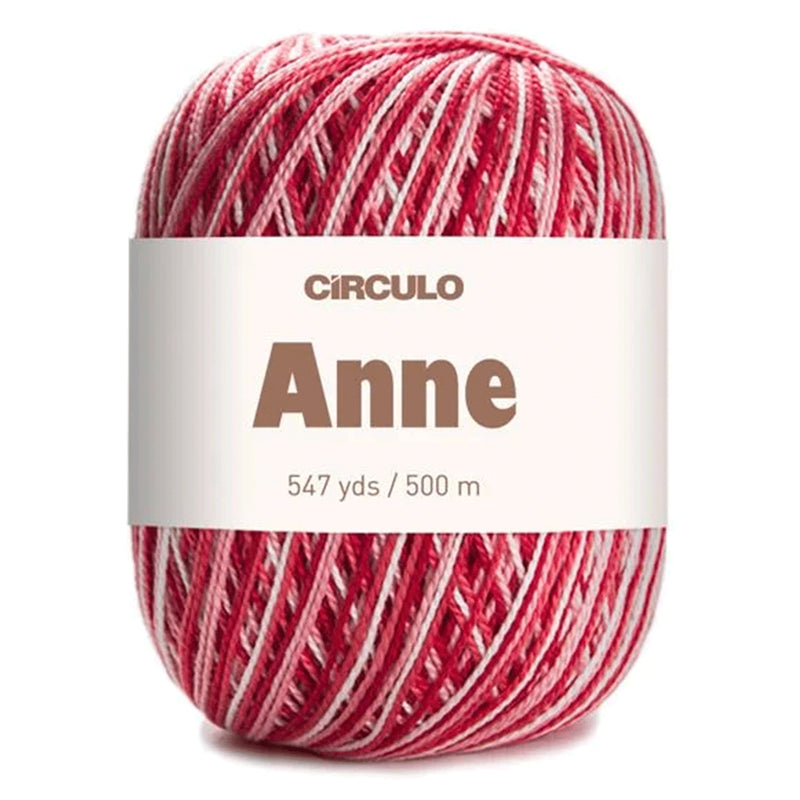 Círculo Anne, 100% Mercerized Cotton Yarn, 295 Tex , 500 Meters, 6-Pack