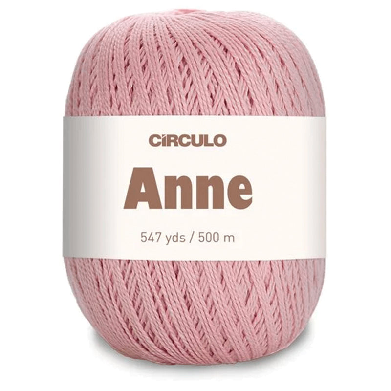 Círculo Anne, 100% Mercerized Cotton Yarn, 295 Tex , 500 Meters, 6-Pack