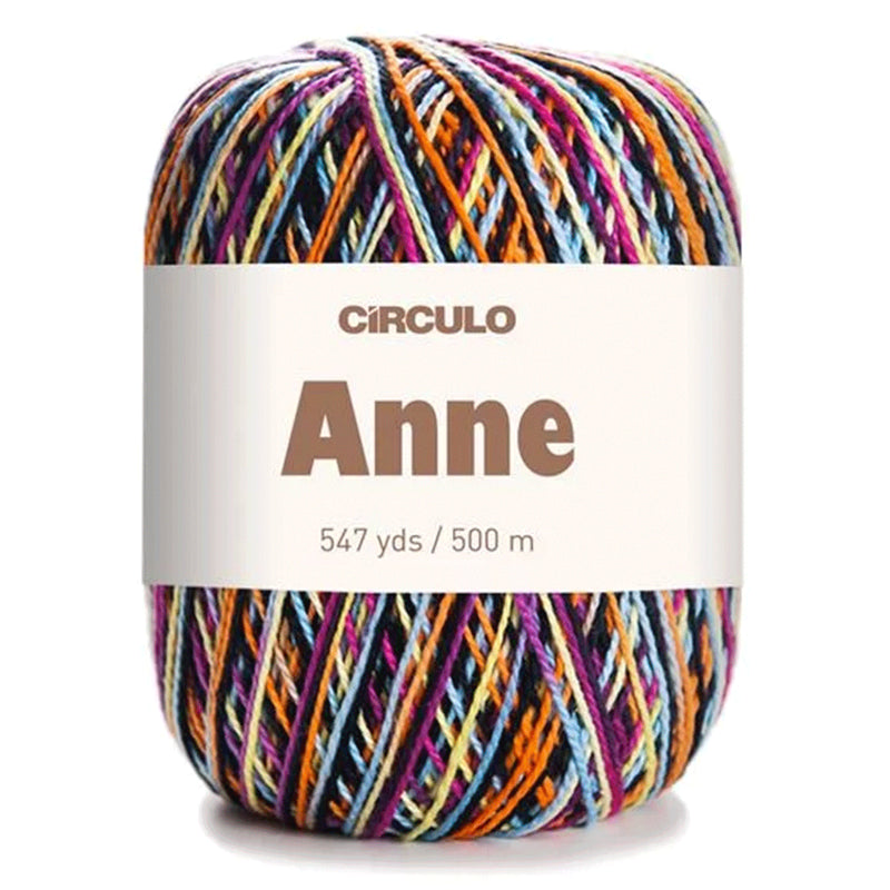 Círculo Anne, 100% Mercerized Cotton Yarn, 295 Tex , 500 Meters, 6-Pack