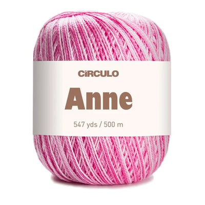 Círculo Anne, 100% Mercerized Cotton Yarn, 295 Tex , 500 Meters, 6-Pack