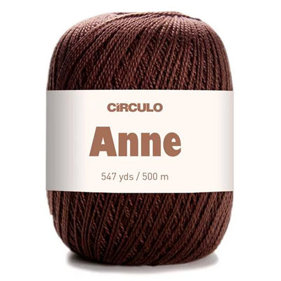 Círculo Anne, 100% Mercerized Cotton Yarn, 295 Tex , 500 Meters, 6-Pack