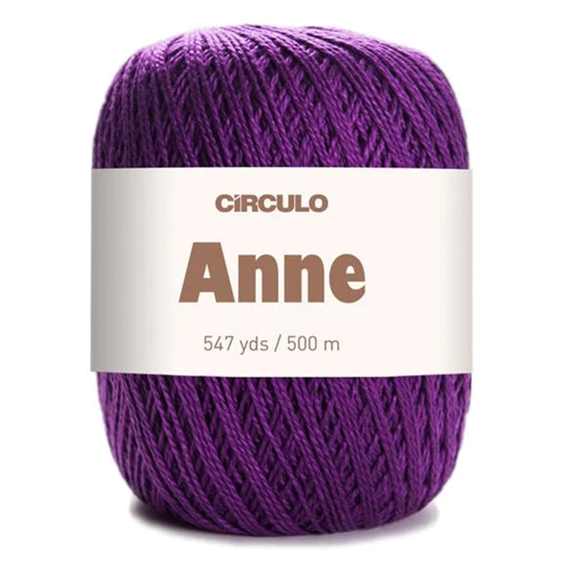 Círculo Anne, 100% Mercerized Cotton Yarn, 295 Tex , 500 Meters, 6-Pack