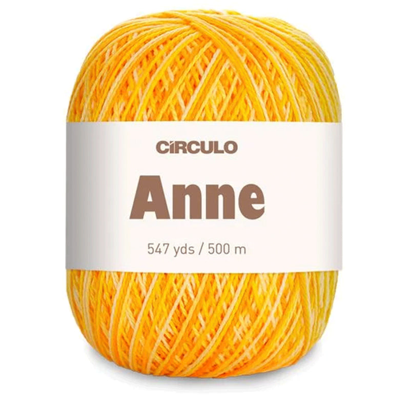 Círculo Anne, 100% Mercerized Cotton Yarn, 295 Tex , 500 Meters, 6-Pack