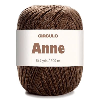 Círculo Anne, 100% Mercerized Cotton Yarn, 295 Tex , 500 Meters, 6-Pack